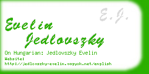 evelin jedlovszky business card